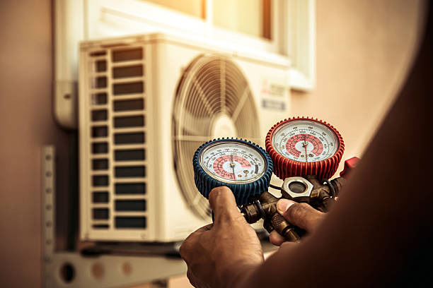 Professional Heat Pump Repair technician working in Denmark, WI